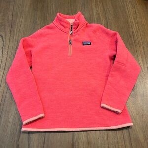 Kids' Better Sweater® 1/4-Zip Fleece Coral Pink Size Small